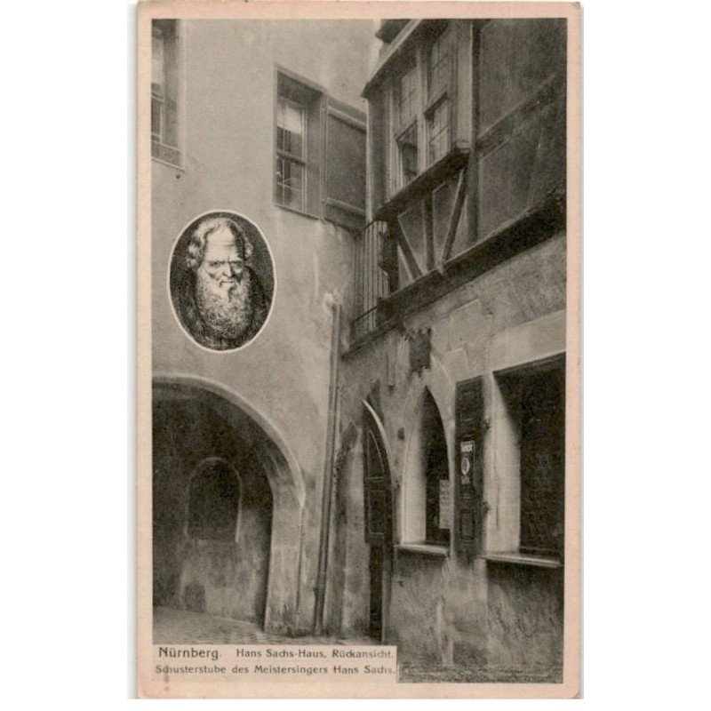 COMPOSITEUR: wagner: nürnberg hans sachs-haus Rückansicht - très bon état