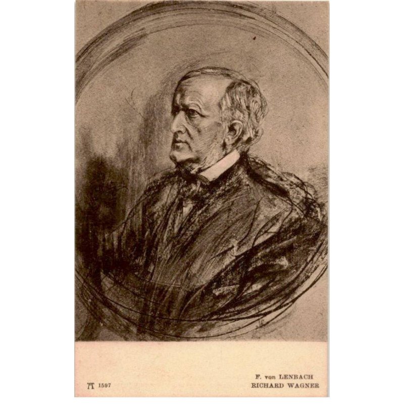 COMPOSITEUR: wagner: F. von Lenbach Richard Wagner - très bon état