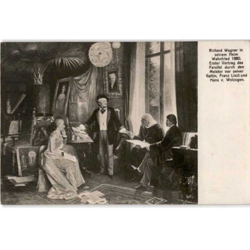 COMPOSITEUR: wagner: in seinem helm wahnfried 1880 - très bon état