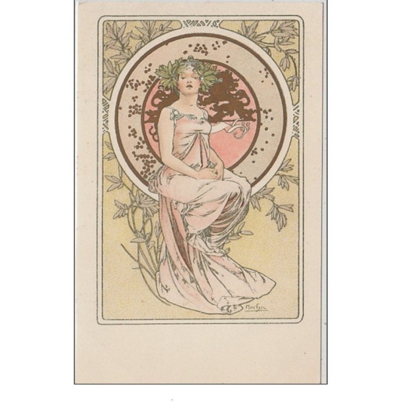 MUCHA Alphonse : "une femme hautaine" vers 1900 - très bon état