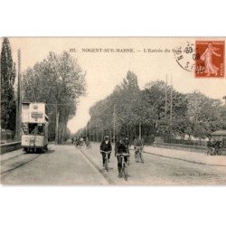 TRANSPORT: chemin de fer et tramway, nogent-sur-marne, l'éntrée des bois - très bon état