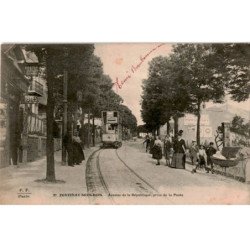 TRANSPORT: chemin de fer et tramway, fontenay-sous-bois avenue de la république prise de latenue de la république - état