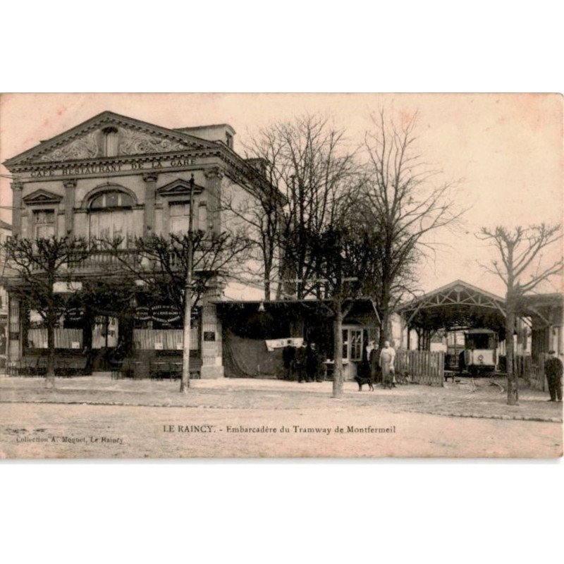 TRANSPORT: chemin de fer et tramway, le raincy embarcadère du tramway de montfermeil - très bon état