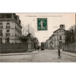 TRANSPORT: chemin de fer et tramway, la grande rue, l'ancienne église - très bon état