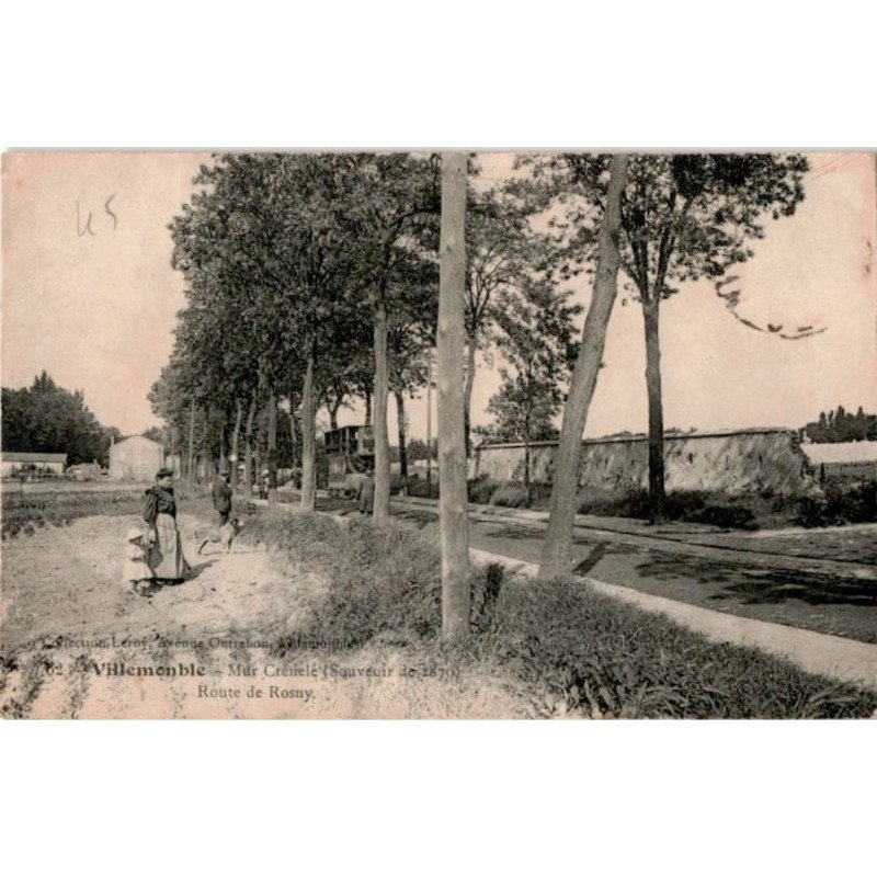 TRANSPORT: chemin de fer et tramway, villemomble mur crenele souvenir de 1870 - très bon état