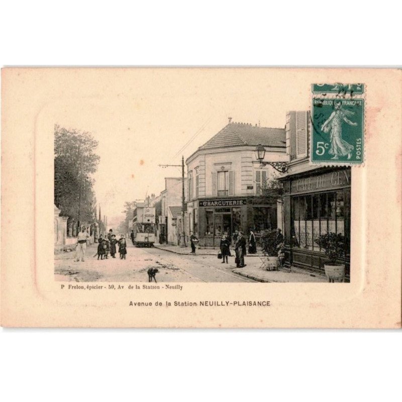 TRANSPORT: chemin de fer, tramway, avenue de la station neuilly-plaisance - très bon état