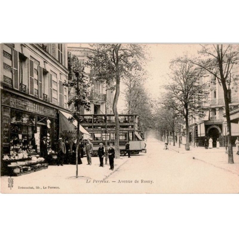 TRANSPORT: chemin de fer, tramway, le perreux avenue de rosny - très bon état