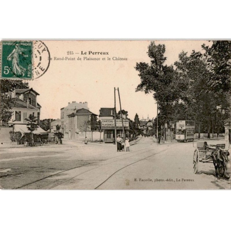 TRANSPORT: chemin de fer, tramway, le perreux le rond-pont de plaisance et le château - état