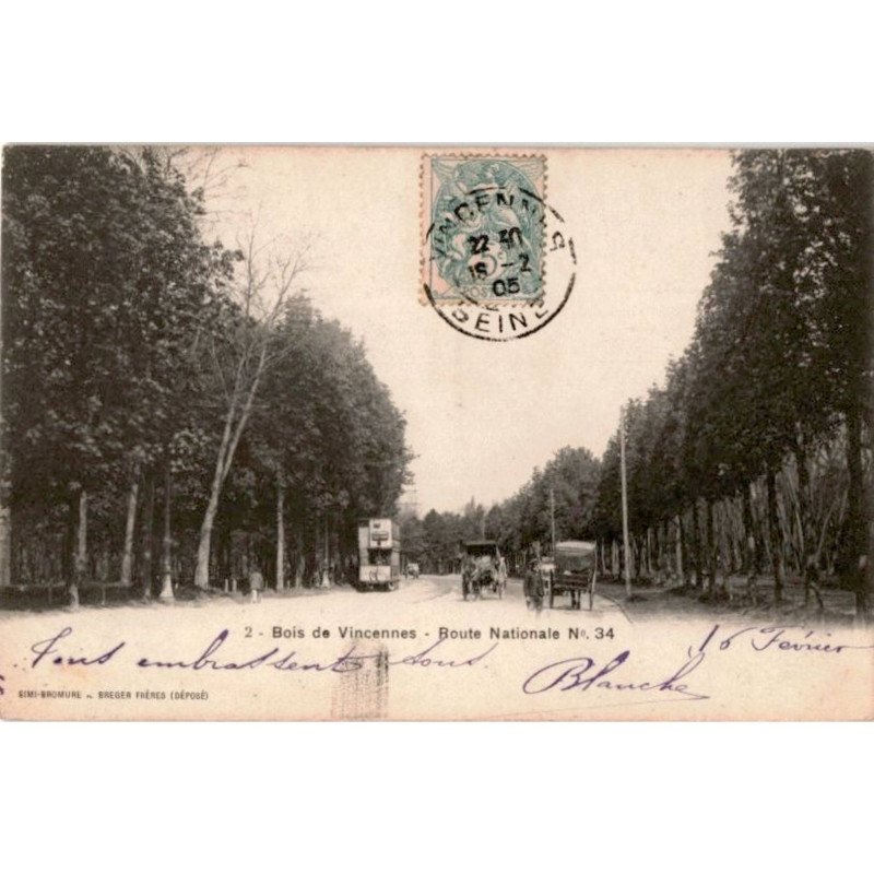 TRANSPORT: chemin de fer, tramway, bois de vincennes, route nationale numéro 34, attelage - très bon état