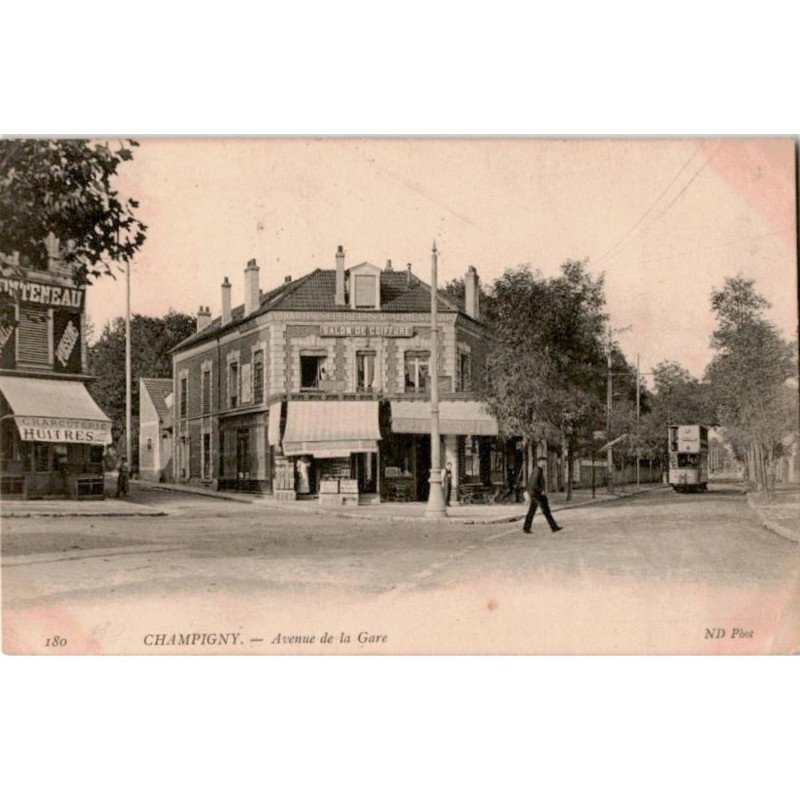 TRANSPORT: chemin de fer, tramway, champigny, avenue de la gare - très bon état