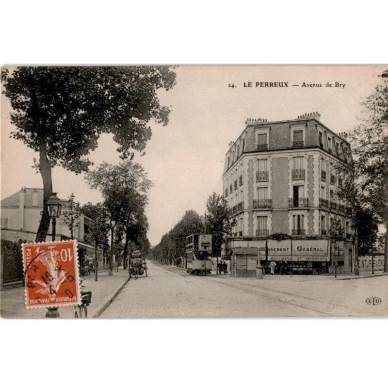TRANSPORT: chemin de fer, tramway, le perreux, avenue de bry - très bon état