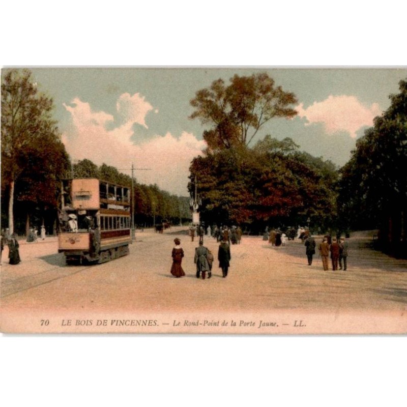 TRANSPORT: chemin de fer, tramway, bois de vincennes, le rond-pont de la porte jaune - très bon état
