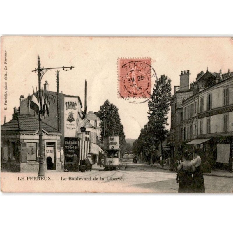 TRANSPORT: chemin de fer, tramway, le perreux, le boulevard de la liberté - très bon état