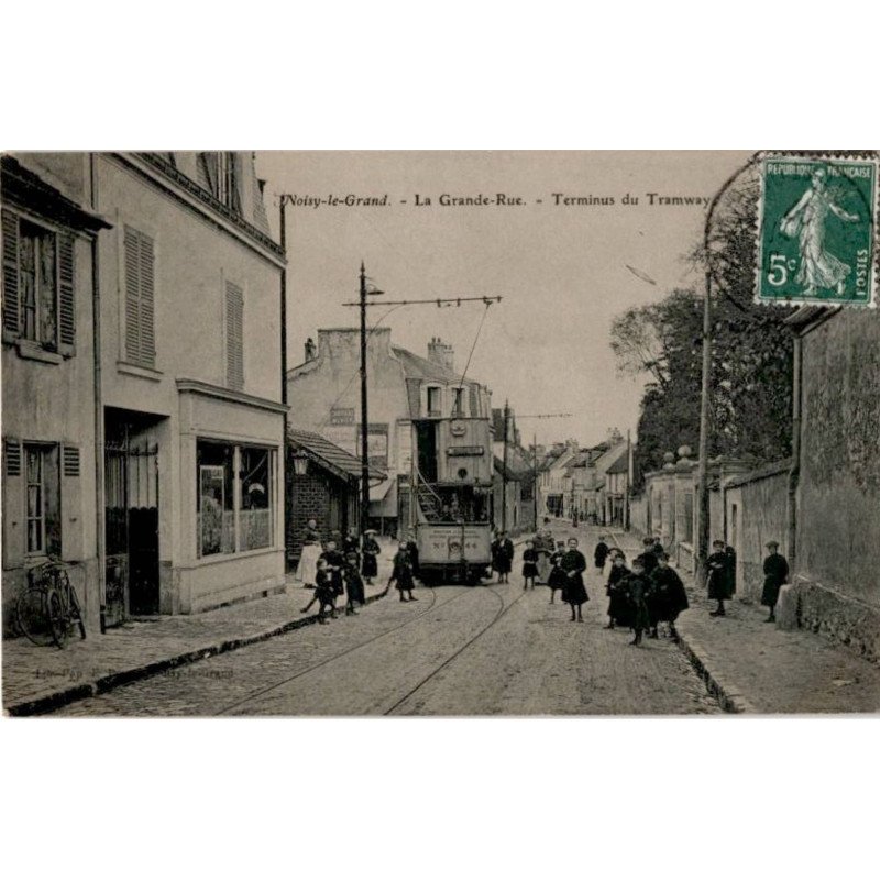 TRANSPORT: chemin de fer, tramway, noisy-le-grand le grande-rue terminus du tramway - très bon état