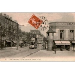 TRANSPORT: chemin de fer, tramway, saint-mandé, la place de la tourelle - état