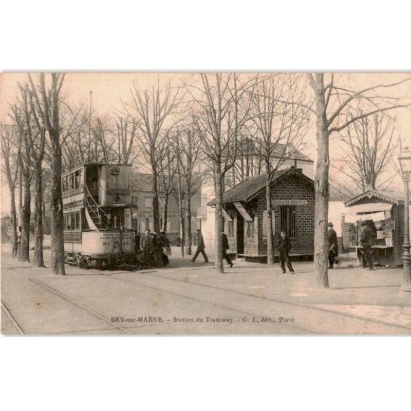 TRANSPORT: chemin de fer, tramway, bry-sur-marne, station du tramway - très bon état