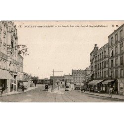 TRANSPORT: chemin de fer, tramway, nogent-sur-marne, la grande rue et la gare de nogent-mulhouse