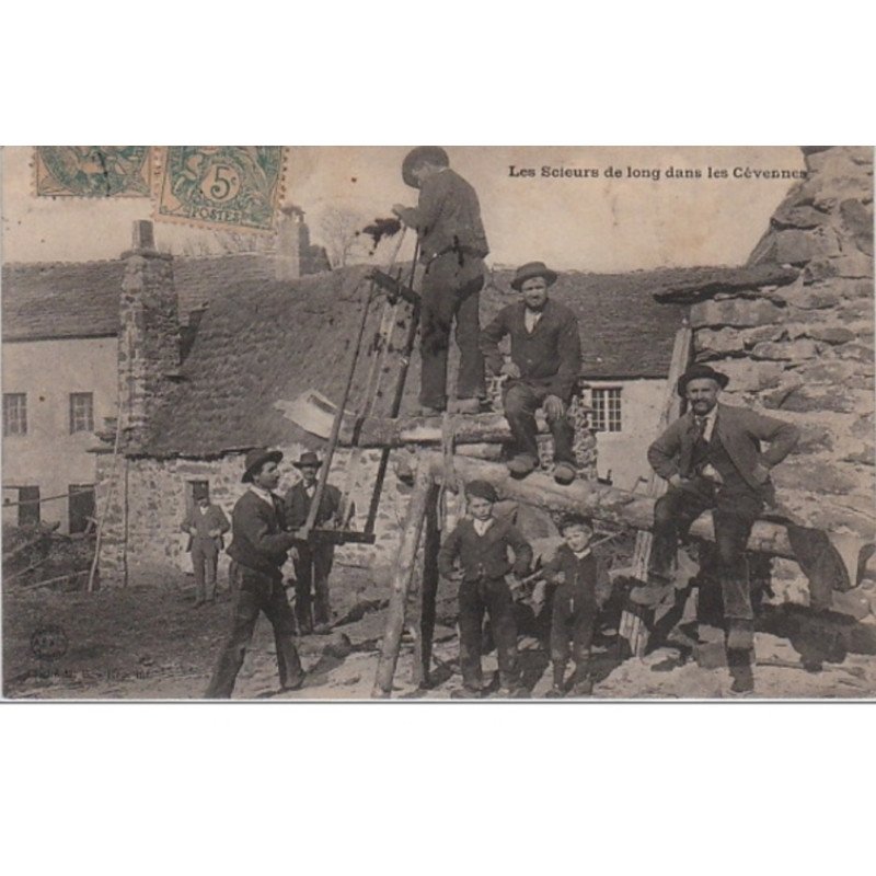 Les scieurs de long dans les Cévennes vers 1910 - très bon état