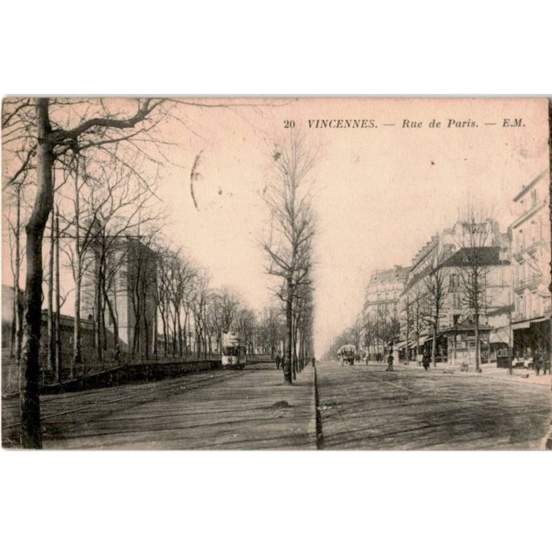 TRANSPORT: chemin de fer, tramway, vincennes rue de paris - état