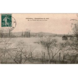 COLOMBES: inondation de 1910 le moulin july sous les eaux - état