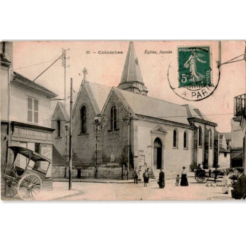 COLOMBES: église façade - très bon état