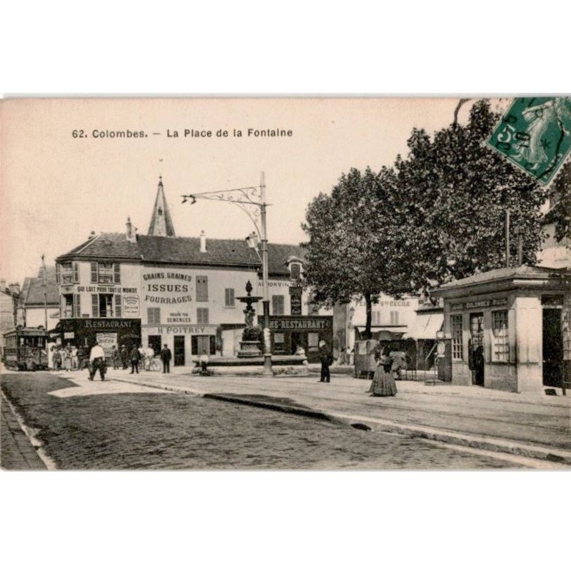 COLOMBES: la place de la fontaine - très bon état