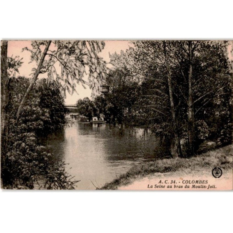 COLOMBES: la seine au bras du moulin-joli - très bon état