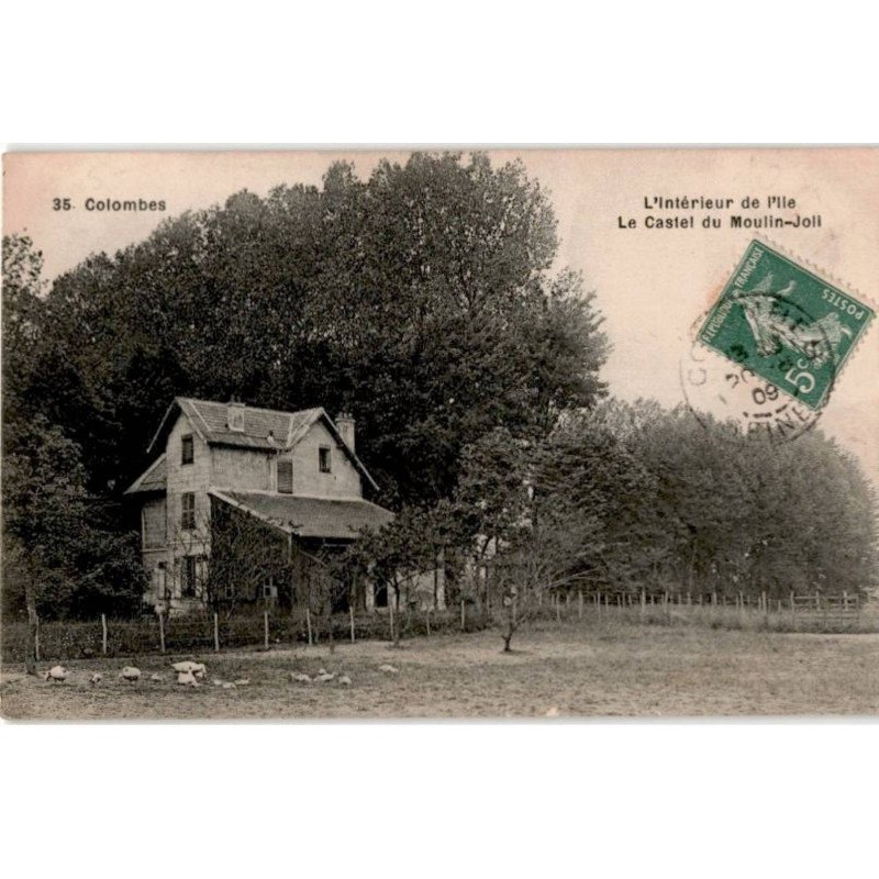 COLOMBES: l'intérieur de l'ile le castel du moulin-joli - très bon état
