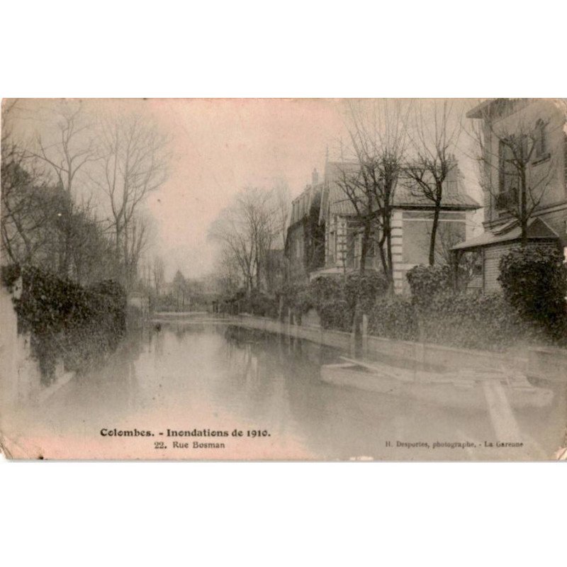 COLOMBES: inondation de 1910, 22 rue bosman - état