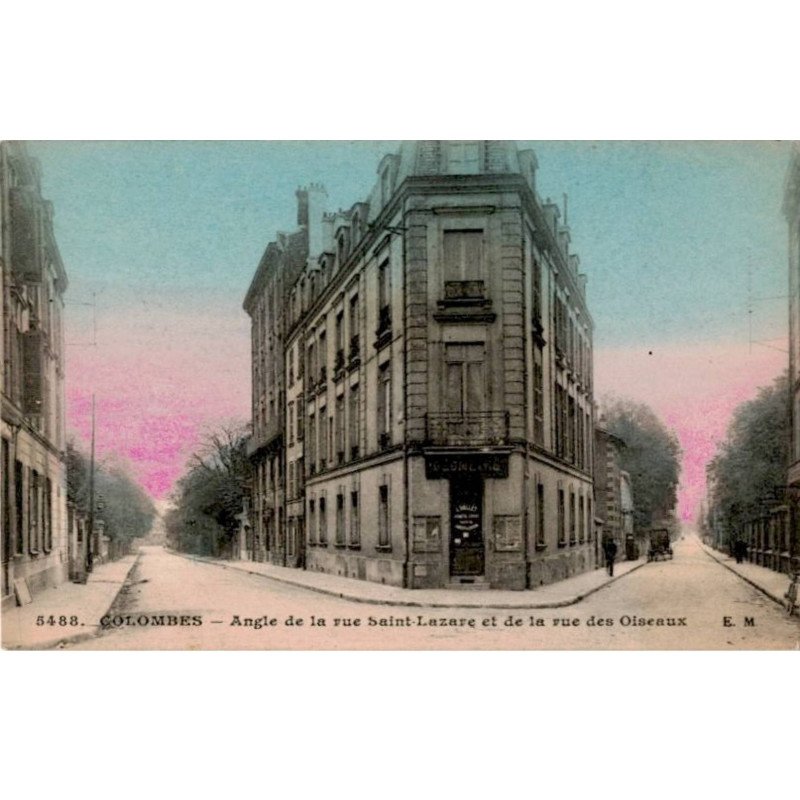 COLOMBES: angle de la rue saint-lazare et de la rue des oiseaux - très bon état