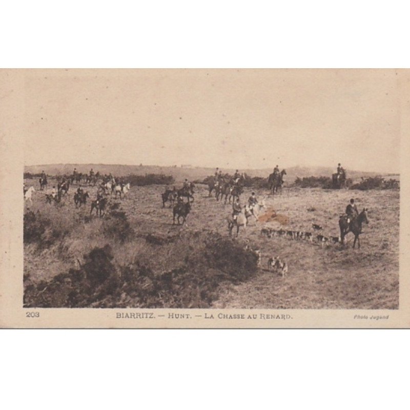 BIARRITZ : la chasse a courre vers 1910 - très bon état BIARRITZ : la chasse a courre vers 1910 - très bon état