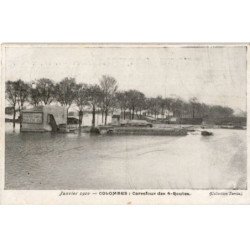 COLOMBES: janvier 1910 carrefour des 4-routes - très bon état