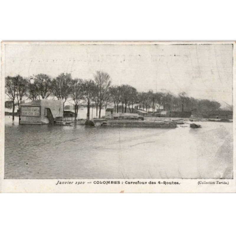 COLOMBES: janvier 1910 carrefour des 4-routes - très bon état