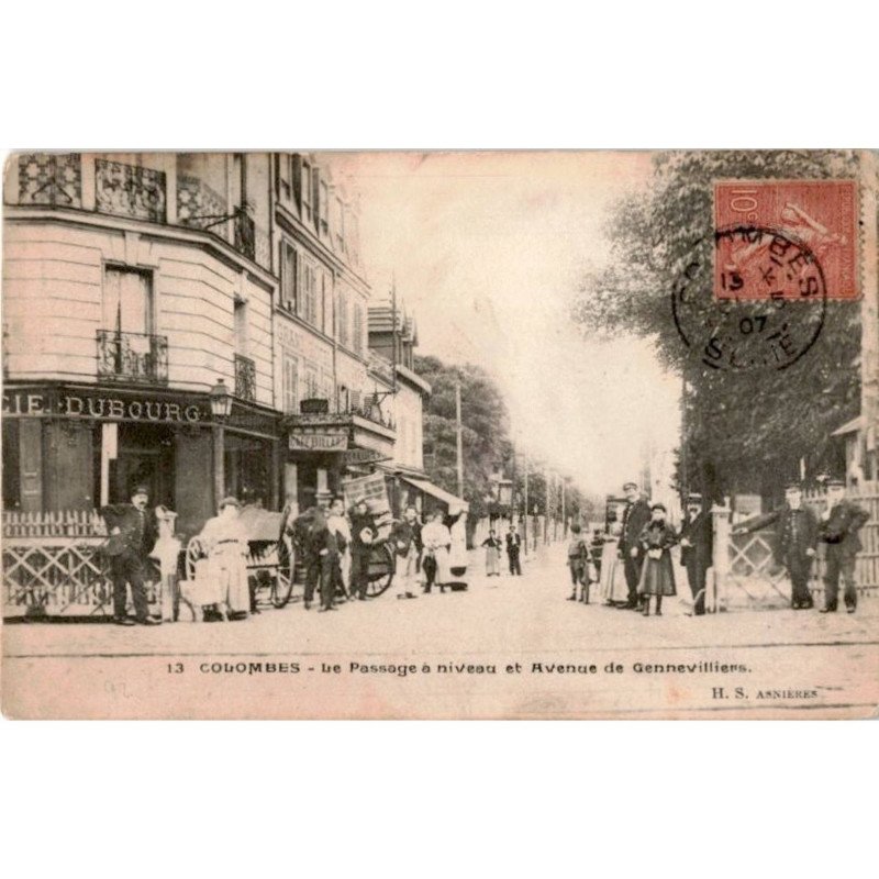 COLOMBES: le passage à niveau et avenue de gennevilliers - très bon état