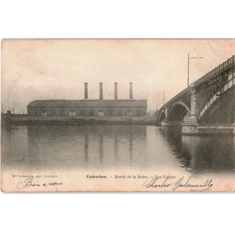 COLOMBES: bords de la seine les usines - très bon état