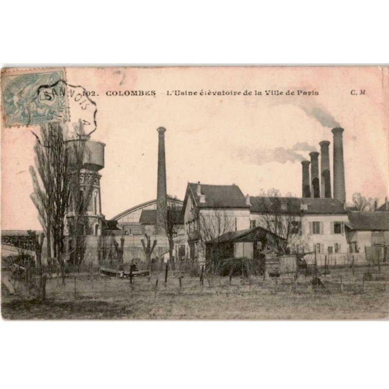COLOMBES: l'usine élévatoire de la ville de paris - état