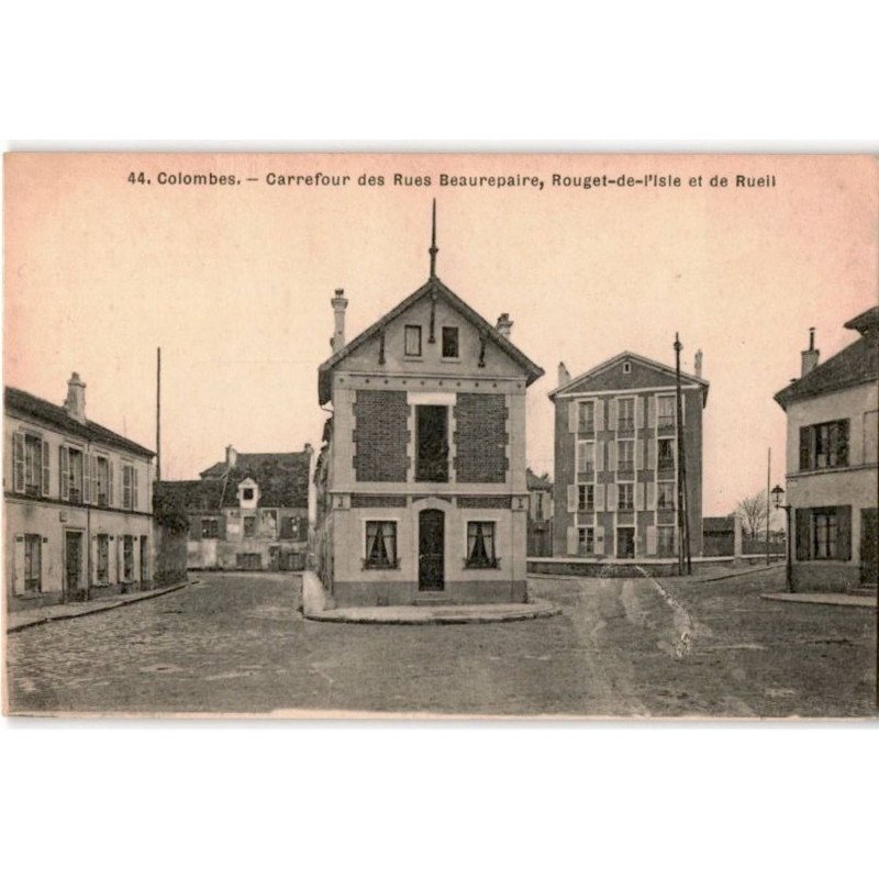 COLOMBES: carrefour des rues beaurepaire, rouget-de-l'isle et de rueil - très bon état