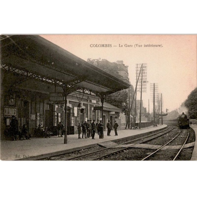 COLOMBES: la gare, vue intérieure - très bon état