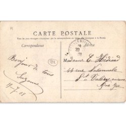 COLOMBES: la nuit, perspective des environs de la gare prise de la passerelle - bon état