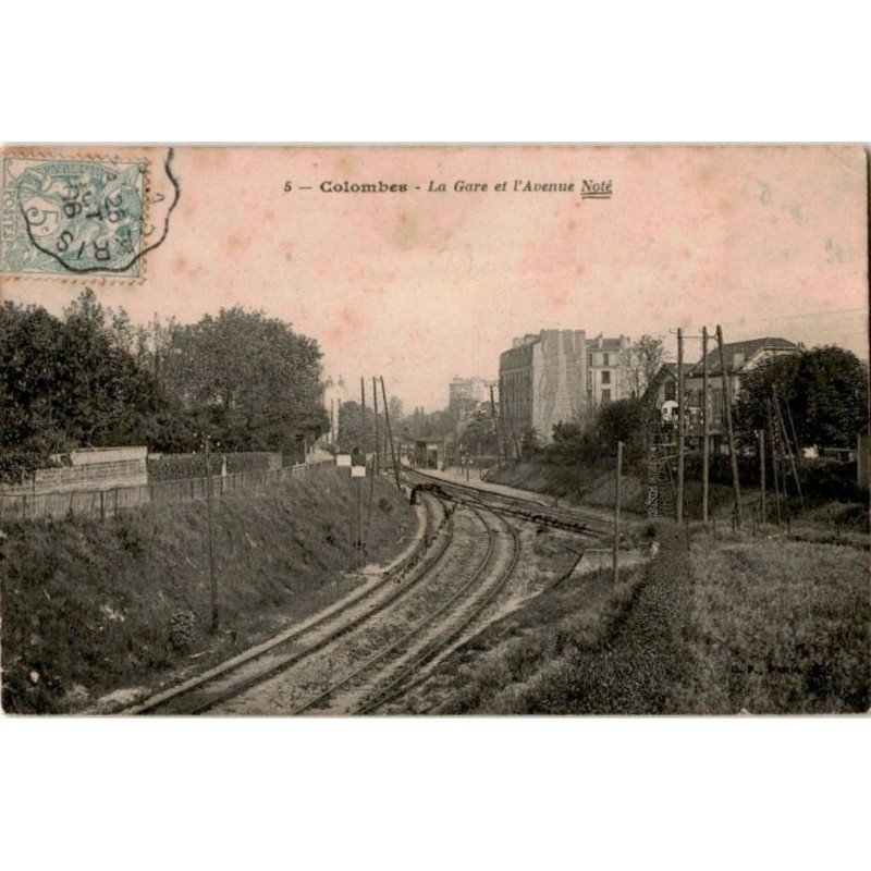 COLOMBES: la gare et l'avenue noté - très bon état