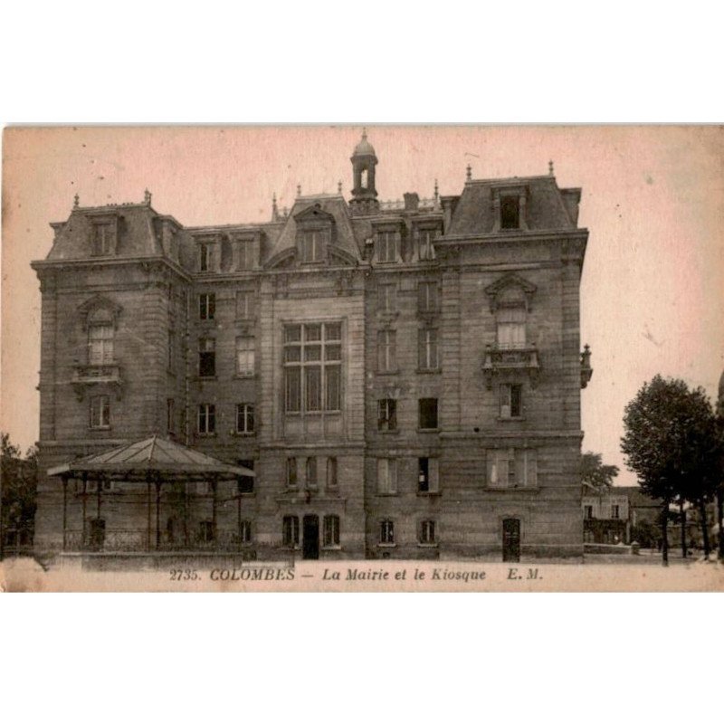 COLOMBES: la mairie et le kiosque - très bon état