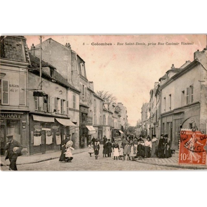 COLOMBES: rue saint-denis, prise rue casimir vincent - état