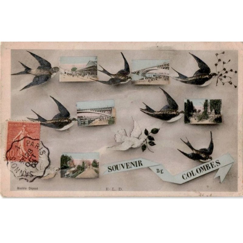 COLOMBES: souvenir de colombes - état