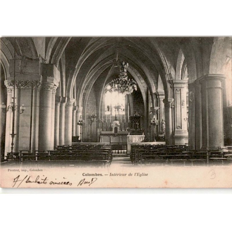 COLOMBES: intérieur de l'église - état
