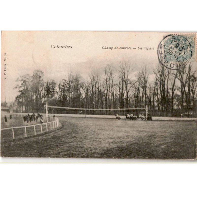 COLOMBES: champ de courses, un départ - très bon état