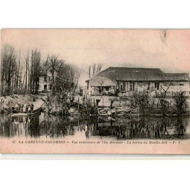 COLOMBES: vue extérieure de l'ile marante, la ferme du moulin joli - très bon état COLOMBES: vue extérieure de l'ile marante, la ferme du moulin joli - très bon état