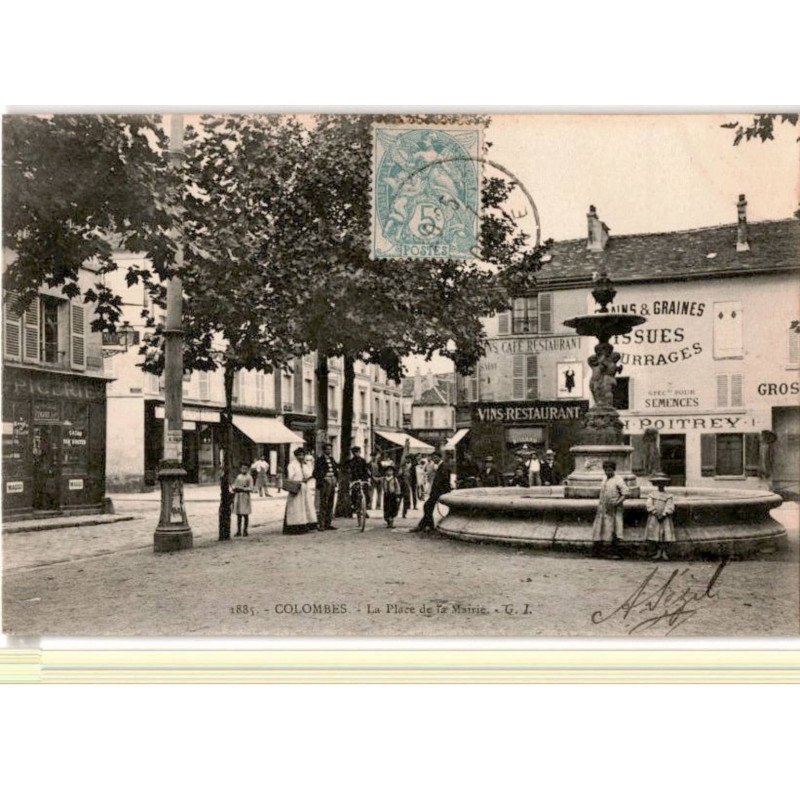 COLOMBES: la place de la mairie - très bon état