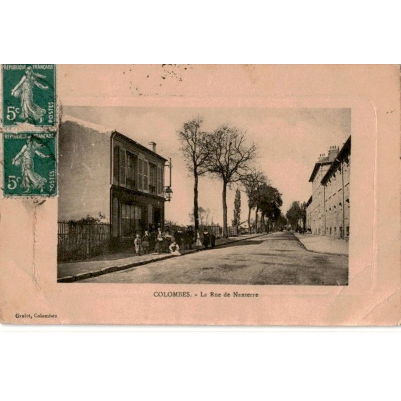 COLOMBES: la rue de nanterre - état