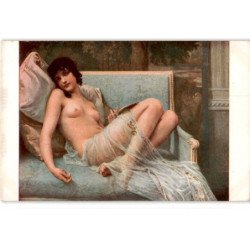 NUS ILLUSTRES: salon de paris, société des artistes français, Guillaume Seignac, indolence - très bon état