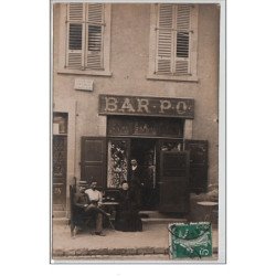 LIMOGES : CARTE PHOTO -Bar P.O. - Très bon état